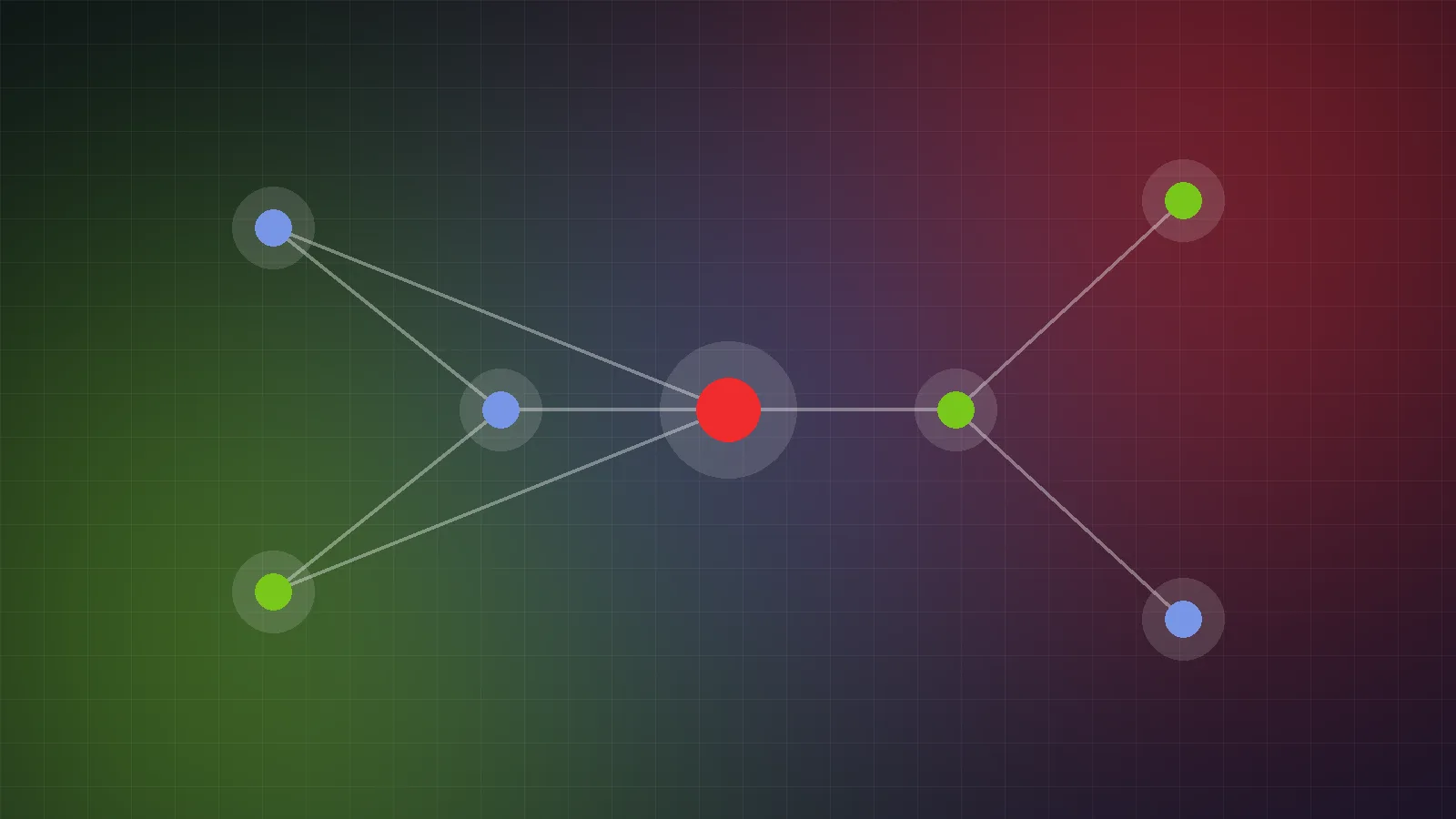 Abstract illustration of connected nodes exchanging data